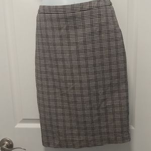 Black and White Plaid Skirt